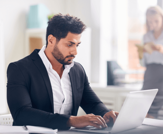 A typist works on professional Typing services in Oklahoma City, offering clients affordable and speedy document typing.