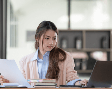 A typist working on important document Typing services in Oklahoma, ensuring accurate transcription and high quality results.