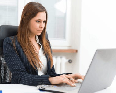 A typist providing French Typing Services to help businesses and professionals handle French documents in the U.S. market.