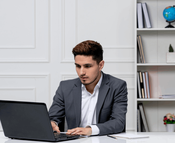 A typist efficiently working on Hebrew typing services to provide accurate and fast results for businesses and individuals.