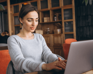 The client benefiting from Professional Typing Services tailored to industry standards with high quality.