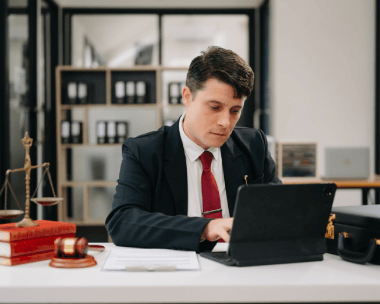 Lawyer uses Legal Typing Services in Charlotte for verified, ISO compliant legal document preparation.