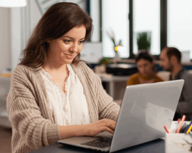 Typist working on legal document typing services in Sioux Falls, ensuring accuracy and fast delivery with ISO certification.