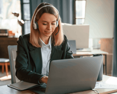 A transcriptionist providing Professional Typing Services with speedy transcription for time sensitive needs.