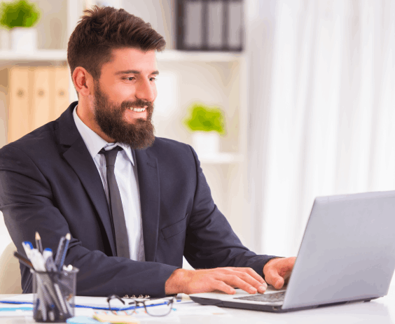 A man reviewing documents in a courtroom, symbolizing professional legal document typing service for accuracy and efficiency.